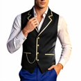 thumbnail image 3 of Men'S Steampunk Vest Costume Single Breasted Vintage Inspired Waistcoat For Halloween Party Cosplay Role Play Masquerade Stage Performance Outfit, 3 of 6