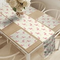 thumbnail image 2 of Ambesonne Flamingo Table Runner & Placemats, Exotic Indigenous Birds, Placemat 4 pcs + Runner 12"x90", Pale Pink Yellow White, 2 of 2