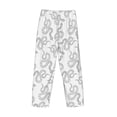 thumbnail image 5 of Goofa Hand Drawn Snake Printed Soft Pajama Pants for Men, Wide Leg Comfy Casual Lounge Yoga Pants-Medium, 5 of 9