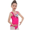 thumbnail image 1 of Rovga Hauts 7-8 Ans pour Filles Couleur Unie Manches Courtes Justaucorps à Sequins Tenues de Gymnastique Enfant 1 Pce Danseuse Colorée Col Rond Mignon Fille, 1 of 9