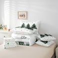 thumbnail image 5 of Feelyou Winter Xmas Tree Bedding Comforter Set 7 Pieces, Green Watercolor Full Bedding Set, Merry Christmas Reversible Fitted Sheet Flat Sheet, Microfiber Bedroom Decor, 5 of 7