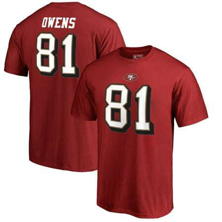 Terrell Owens San Francisco 49ers NFL Pro Line by Fanatics Branded Retired Player Authentic Stack Name & Number T-Shirt -