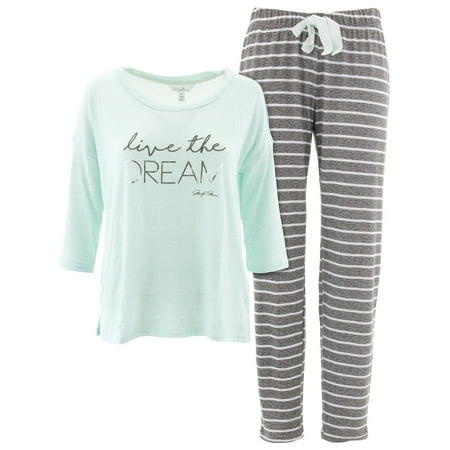 Aqua Pajamas - Marilyn Monroe Women's Live The Dream Aqua Pajamas