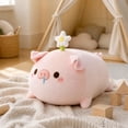 thumbnail image 3 of Plush Pig Soft Stuffed Animal with Flower Detail Cuddly Pillow Cushion for Kids Adults Decorative Plushie, 3 of 5