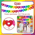 thumbnail image 2 of 40 FT Colorful Rainbow Heart Banner Pride Month Garland Rainbow Parade Decorations for LGBT Women Men Party Parades Celebration, 2 of 5