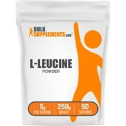 BulkSupplements L-Leucine Powder, 5g Per Serving - 250 Grams (8.8 oz) - 50 Servings