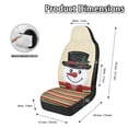 thumbnail image 6 of Psesaysky Christmas Front Car Seat Covers with Snowman Pattern, 2 Piece Stretchy Polyester Protector for Suvs and Trucks, 6 of 12
