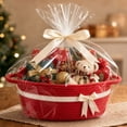 thumbnail image 6 of Dalxymotic Christmas Gift Basket, Cotton Rope Woven Storage Basket with Bow, Holiday Gift Giving Container, Christmas Decorations Indoor Outdoor for Home, Tabletop, Mantel, Shelf, 6 of 7