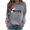Gray, variant on Nmnitkp Sweatshirt for Women Christmas Printed Comfortable Long Sleeve Round Neck Ladies Sweatshirt Blouse Blue,L