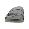 thumbnail image 3 of Aqua College Womens Sloan Leather Open Toe Casual Slide, Silver, Size 5.5, 3 of 5