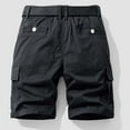 thumbnail image 4 of WREESH Men's Cargo Shorts Plus Size Cargo Shorts Multi-Pockets Relaxed Summer Beach Short Pants Outdoor Workout Shorts Black, 4 of 5