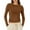 Coffee, variant on Women's Tops, Tees & Blouses Casual Long Sleeve Shirt Crop Slim Blouses,Brown,L