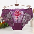 thumbnail image 2 of Aayomet Culottes Grande Taille pour Femmes, String Ouvert, Lingerie, Pyjama (Violet, G), 2 of 3