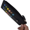 thumbnail image 6 of RFID Blocking Women's Wallet Vintage Leather All in One Card Case Holder Slim Wallet With a Card Protection Strap Black, 6 of 6