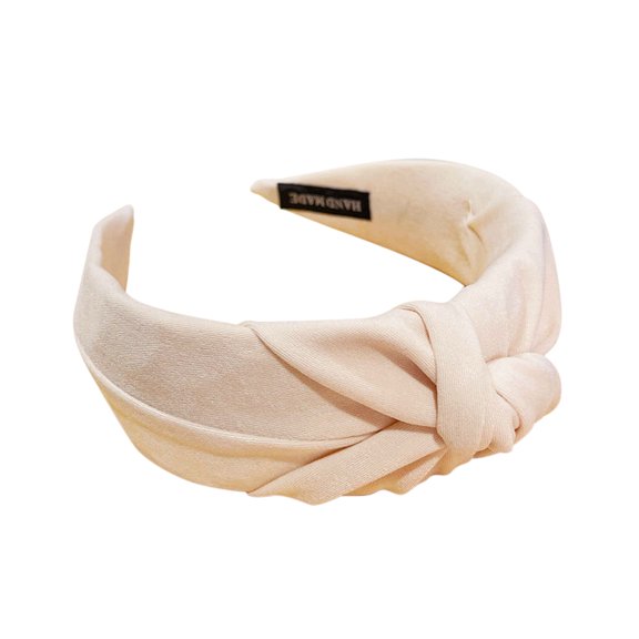 Pure Color Wide-brimmed Fabric Hairband-knotted Headband Hairpin, Usupdd 2025 Pure Color Wide-brimmed Fabric Hairband-knotted