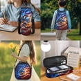 thumbnail image 3 of Yspwyqan Kids Flame Baseball Backpack Set for Elementary, USA Flag Backpack and Lunchbox with Padded Straps, Large Capacity Daypack for Boys Back to School Supplies, 3 of 7