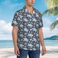 thumbnail image 5 of Goofa Turtle Hawaiian Shirt for Men, Unisex Summer Beach Casual Short Sleeve Button Down Shirts,Aloha Tropical Floral print shirt-Small, 5 of 9