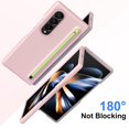 thumbnail image 2 of Dteck for Samsung Galaxy Z Fold 3 Case with Tempered Glass Screen Protector, Durable Hard Rugged Case with S Pen Holder + Free Stylus for Galaxy Z Fold 3,Pink, 2 of 7