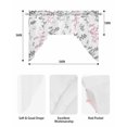thumbnail image 5 of Pink Grey Botanical Swag Valances for Windows, Small Curtains Drapes, Watercolor Spring Floral Summer Leaf Kitchen Window Curtains Over Sink Window Treatment Valance for Bedroom/Bathroom 56"x36", 5 of 5
