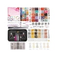 thumbnail image 1 of 2-1458 Pieces Adult Women Beginner Jewelry Making Kit (Multiple Kits Collection), Including 1458pcs Random Color Irregular Stone Beads, Natural Gemstone Beads And Cracked Glass Beads 8mm Round Handmad, 1 of 1