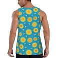 thumbnail image 3 of Fotbe Bee Sunflower Pattern Men's Quick Dry Workout Tank Top Gym Muscle Tee Fitness Bodybuilding Sleeveless T Shirt Breathable Workout Shirt-Medium, 3 of 9