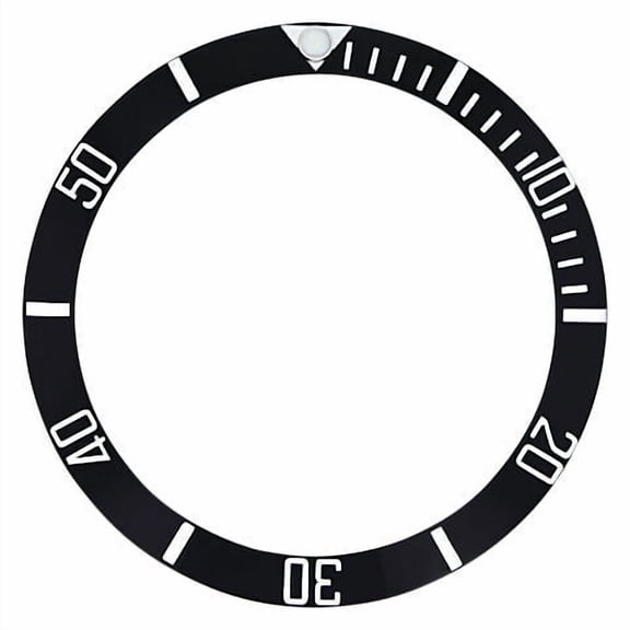BEZEL INSERT CERAMIC FOR 40MM INVICTA PRO DIVER 8926OB 8926C ENGRAVED # BLACK