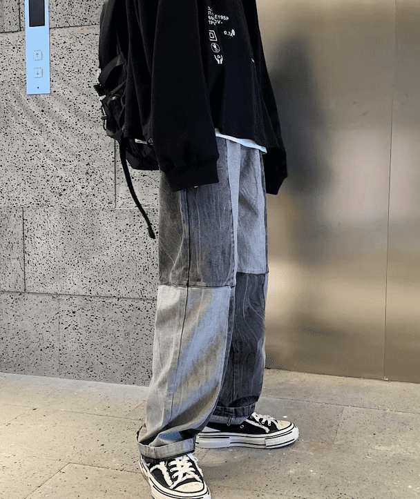 Men Casual Straight Jeans Pants Fashion 