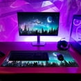 thumbnail image 3 of Extended Gaming Mouse Pad, XL Large Keyboard Mouse Mat Desk Pad, Stitched Edges Mousepad, 3mm Thick Long Non-Slip Rubber Base Mice Pad, 31.5 X 11.8 Inch, Forest Moon Galaxy, 3 of 6