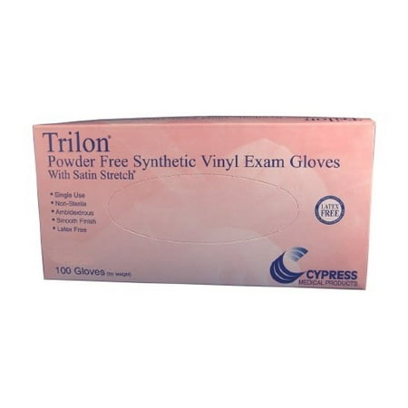 Vinyl Exam Glove, EXTRA LARGE, Powder Free, Latex Free, Smooth, Non Sterile - Box of 100