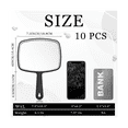 thumbnail image 4 of 10 Pcs Hand Mirror Black Handheld Mirror with Handle Multi Barber Mirror for Vanity Makeup Salon Travel, 4 of 6