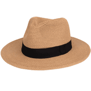 MAYLISACC Sun Hats for woman and Men Wide Brim Panama Hat Beach Hat Straw Hats for Sun Protection Foldable Fedora Hats UPF50
