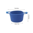 thumbnail image 6 of Storage Basket Woven From Cotton Rope with Beaded Handles, Multi-Use Desktop Bin for Toy and Small Item Organization, Decorative Woven Basket for Nursery, Dorm, Bedroom 7.87" X 7.87" X 4.72", 6 of 6