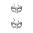 thumbnail image 2 of Qarigey Envolturas de media cara Retro Delicado Decorativo Baile de disfraces Accesorios de disfraces Decoración de fiesta Halloween blanco Type2 NO2 Qarigey CBP251799, 2 of 6
