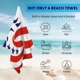 thumbnail image 4 of GZHJMY Beach Towel for Women Girls, Eagle Head american flag Bath Towel, Oversized Lightweight Sport Towel, 31x71 Inch, 4 of 7