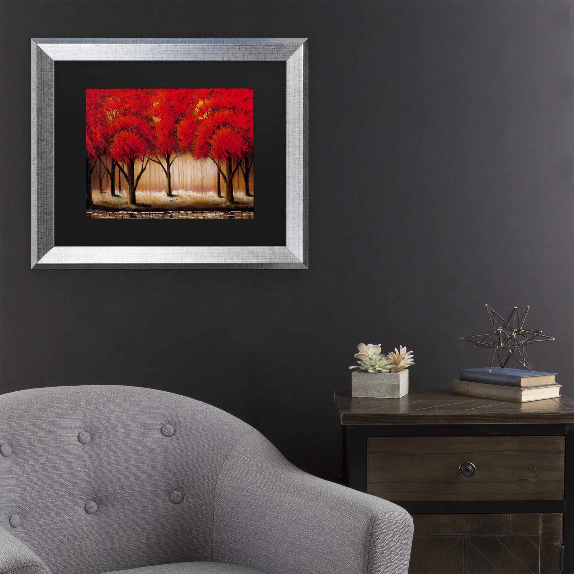 Trademark Fine Art 'Parade of Red Trees II' Canvas Art by Masters Fine Art