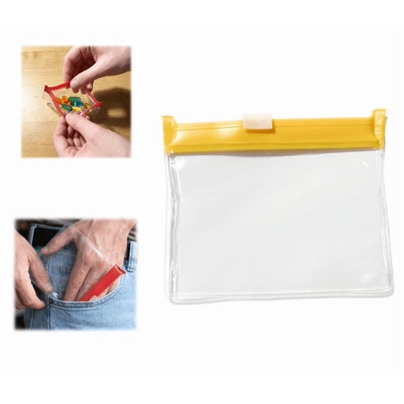 Waterproof Reusable Self Sealing Zipper Storage Pouches, Portable Travel Pill, Resealable Medicine Packaging Bags for Daily Medication Storage & Outdoor Travel Arrangement