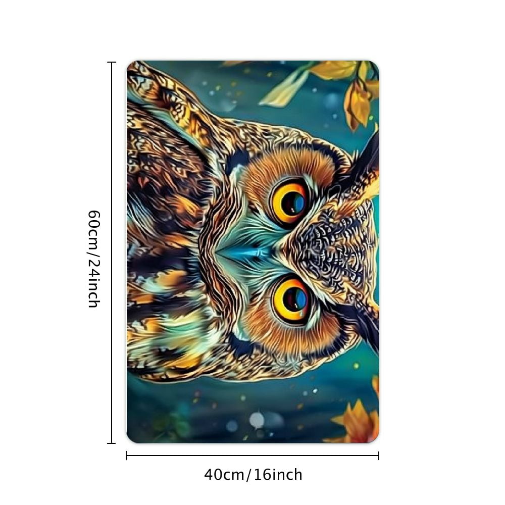 Shiartex Owl Theme Floor Mat Rug for Home Entrance, Durable Non-Slip Indoor Outdoor Doormat 24x16in