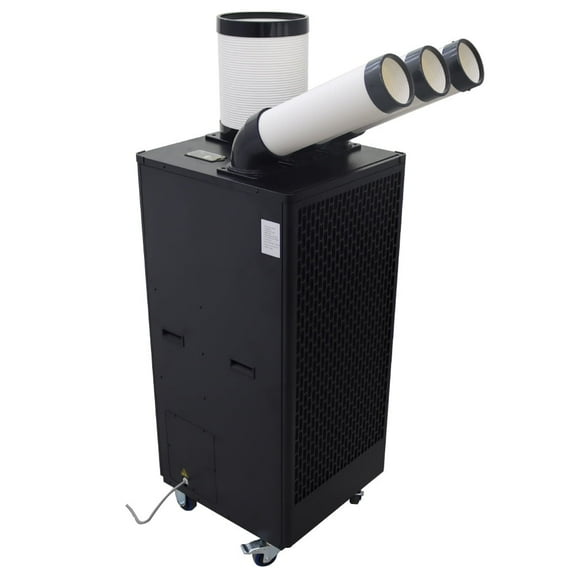 220V 3-Tubes Industrial Air Conditioner Mobile Spot Cooler Cooling Aircon 1000-1100m³/h