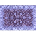 thumbnail image 1 of Ahgly Company Machine Washable Indoor Rectangle Oriental Blue Traditional Area Rugs, 7' x 9', 1 of 4