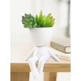 thumbnail image 4 of Human Shaped Flowerpots Mini Ceramics Potted For Home Decor-No Included Plant, 4 of 9