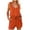 Orange, variant on Tshirt Rompers for Women 2025 Summer Casual Shorts Jumpsuit Plain Scoop Neck Button Down Sleeveless Tank Top Rompers Orange, XXL