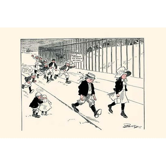Taking Her Home from School-Fine Art Canvas Print (20" x 30")