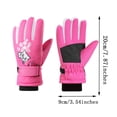 thumbnail image 3 of NAISIBABY Kids Ski Gloves, Fleece Lined Waterpoof Thermal Winter Outdoor Snow Gloves for Boys Girls Hot Pink Free Size, 3 of 5