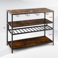 thumbnail image 5 of Yardi Yard Wine Rack Table With 4 Rows of Glass Holders, Wine Rack, Free Standing Floor, for Kitchen Dining Room, 5 of 9