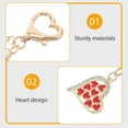 thumbnail image 4 of Dayesque Cute Heart Keychain for Girls, Alloy Bag Charm for Handbags, Purse Accessories, Adorable Rose Keychain Charm, 4 of 8