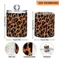 thumbnail image 5 of Yayeee 2 Pack Qtip Holder Bathroom Cotton Swab Canister with Lid Clear Dispenser Set, Leopard Pattern, 5 of 6