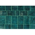 thumbnail image 1 of Ahgly Company Indoor Rectangle Contemporary Teal Green Patchwork Area Rugs, 2' x 4', 1 of 6