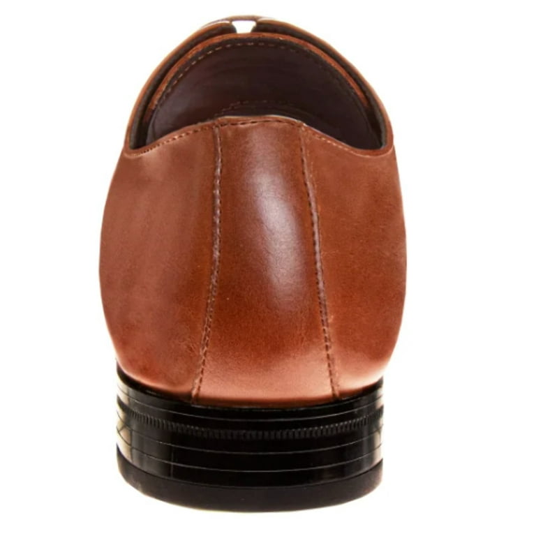 Perry Ellis Men's Dress Shoes Oxford Plain Toe Formal Classic Lace Up, Size: 11.5, Brown