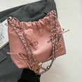 thumbnail image 3 of Fashion Butterfly Knot Bucket Bags Chain Strap Shoulder Crossbody Bags Flod Design Satchel Bags, 3 of 6
