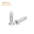 thumbnail image 3 of ST2x10mm White Screws Self Tapping Screws, 100 Pack Flat Head Phillips Wood Screws for Woodworking, 3 of 5